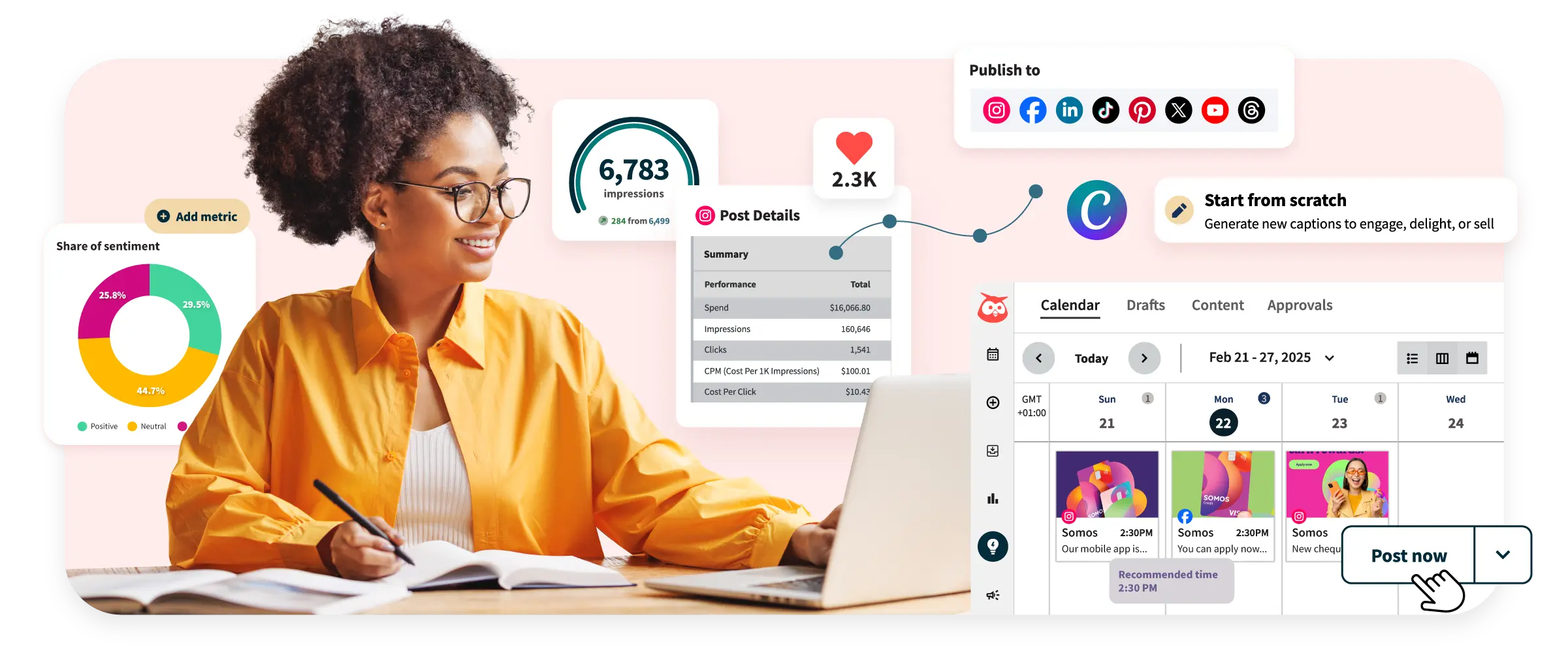 Dashboard Social Media Management